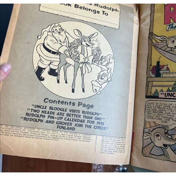VINTAGE DC COMICS C-24 RUDOLPH THE RED NOSED REINDEER CHRISTMAS ISSUE DEC. 1973 - Picture 8 of 8